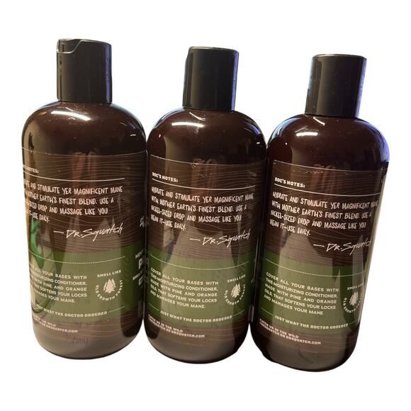 (3 Pack) Dr. Squatch Pine Tar Men’s Natural Conditioner 11.5oz – NEW/SEALED - Picture 2 of 3